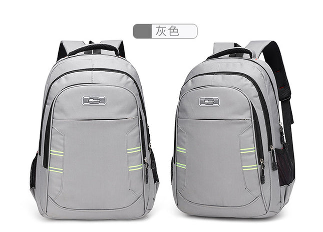 New Computer Backpack 2024 Large Capacity Reflective Strip Men's and Women's Outdoor Travel Bag Backpack Student Schoolbag Trendy