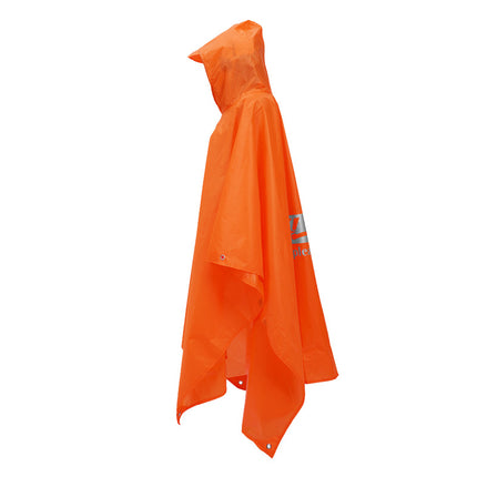 Outdoor Three-In-One Cloak Raincoat Poncho Hiking Mountaineering Adult Cycling Mat Waterproof Rainproof Portable Rainproof