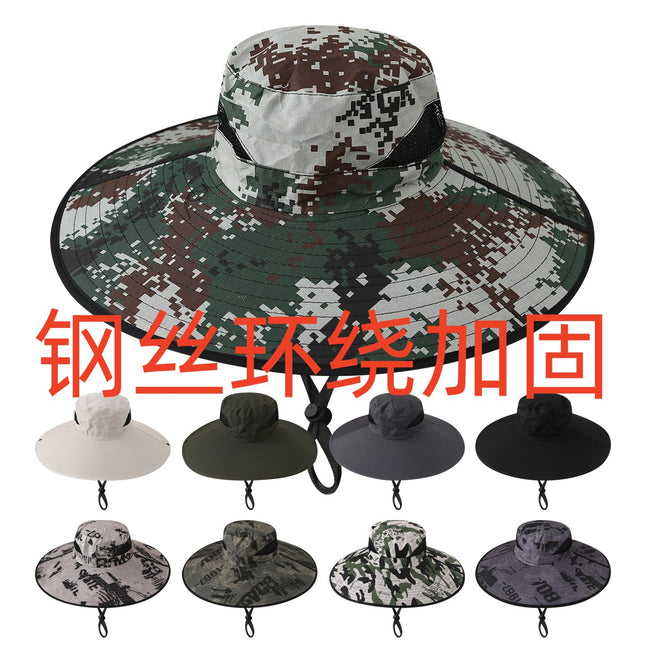 Summer Big Eave Electric Sun Hat Fan Hat Men's UV Protection Fisherman Hat Sun Hat Women's Sun Hat