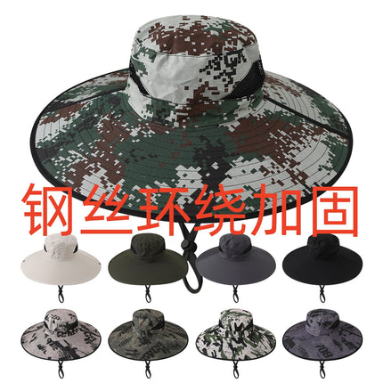 Summer Big Eave Electric Sun Hat Fan Hat Men's UV Protection Fisherman Hat Sun Hat Women's Sun Hat