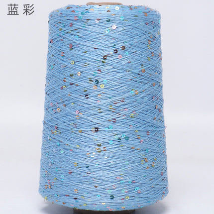 Silk Joy/Tencel Iridescent Sequin Hand-Knitted Yarn Ball Colorful Tencel Sequin Yarn Wholesale 500g