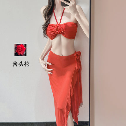 Swimsuit for Women 2025 New High-End Internet Celebrity Style Pure Lust Sexy Slimming Bikini Summer Big and Small Breasts Push up Vacation