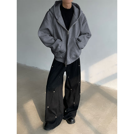 In Stock! 24 Autumn and Winter Thickeneded Normcore Korean Style Lazy Wide Version Woolen Jacket Windbreaker Jacket Jk83-P135