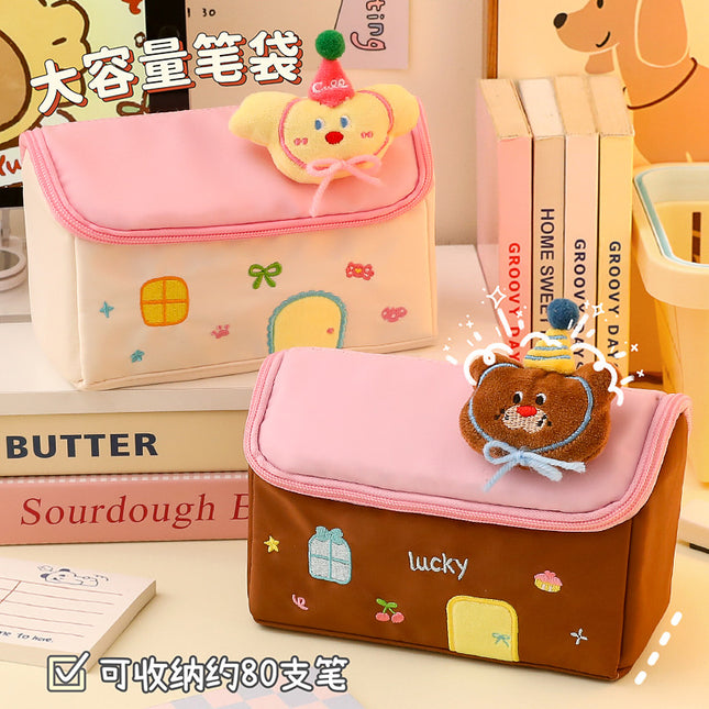 2026 New Style House Pencil Case for Junior High School Girls and Elementary School Students, High-Value Stationery Box for Girls, Large-Capacity Pencil Case