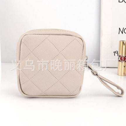 Pu Leather Sanitary Napkin Multi-Purpose Cosmetics Bag New Sanitary Napkin Bag Portable Lipstick Coin Purse Mini Small Bag