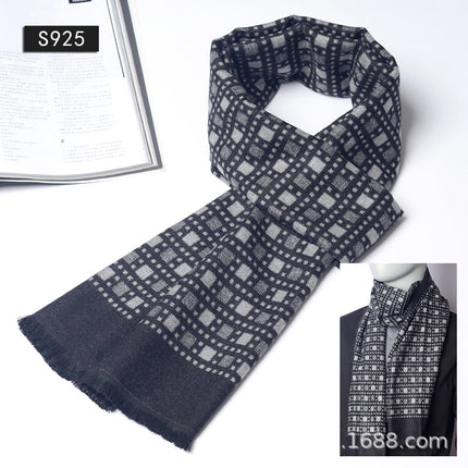 New Plaid Scarf for Men in Autumn and Winter, New Korean Version for Boyfriend, Plaid Scarf, Shawl, Male and Female Students, Couple to Keep Warm
