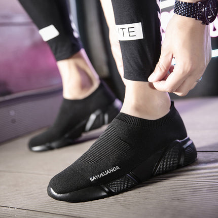 Cross-border Men's Shoes Breathable New Summer Low-top Socks Shoes Slip-on Men's Shoes Mesh Shoes Trendy Men's and Women's sneaker