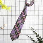 Classic yellow purple check tie