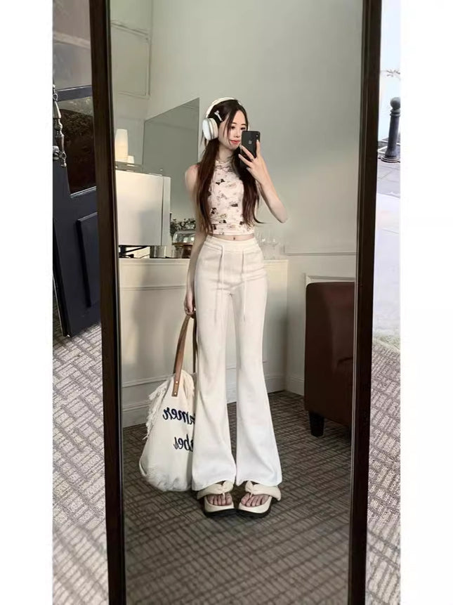 Cross-Border American Style 2026 Spring and Autumn New Flared Yoga Pants, Sweatpants, Bootcut Pants, High-Waisted Floor-Length Pants for Women