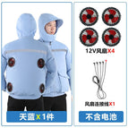 Sky blue 12V four fan / S
