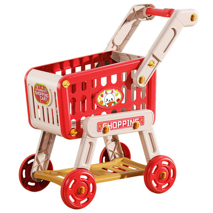 Cross-border Children's Play Home Simulation Shopping Cart Toy Baby Trolley Fruit Supermarket Boys and Girls