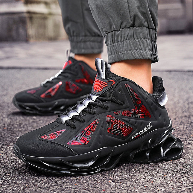 Cross-Border New Men's Blade-Soled Sports Shoes, Casual Running Shoes, Fashionable Korean Style Breathable Trendy Shoes, Blade Mesh Shoes