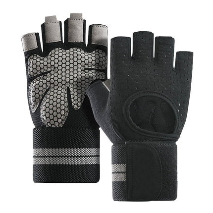 Summer Fitness Non-slip Breathable Half-finger Gloves Bicycle Riding Wear-resistant Shock-absorbing Silicone Short-finger Gloves