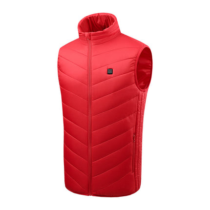 Winter New Cross-Border Heated Vest with Stand Collar, Heated Men's Vest, USB Smart Electric Heating Vest for Men