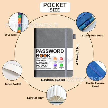 Amazon Cross-border Code Book English Address Book Phone Book in stock Strap b6 Notebook Subsite Record Book