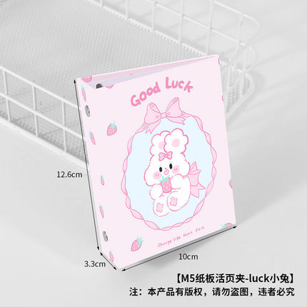 To build the future M5 card book hard case portable loose-leaf storage book cardboard cute girl heart binder case