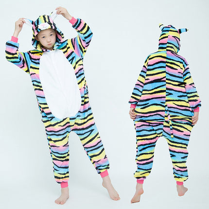 Autumn and Winter Flannel Dragon Training Cartoon Cheshire Cat Dinosaur Siaman Pajamas for Men and Women Tianma Home Clothes Clown Husky
