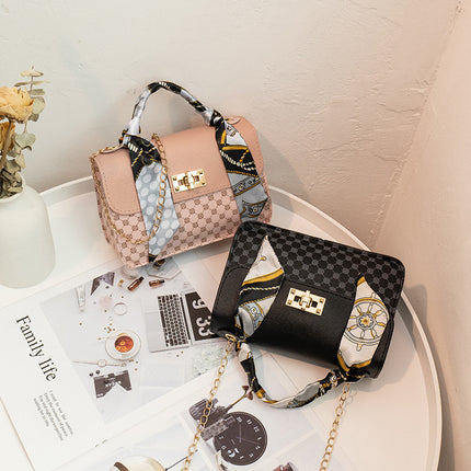 Cross-Border Export Fashion Handbags 2023 Small Bags Wholesale Printed Small Square Bags Chain Bags Crossbody Bags Shoulder Bags