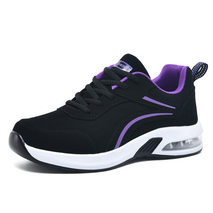 2025 Air Cushion Women's Shoes Mom's Shoes Lightweight Breathable Mesh Sports Shoes Autumn Leather Waterproof Casual Shoes Large Size
