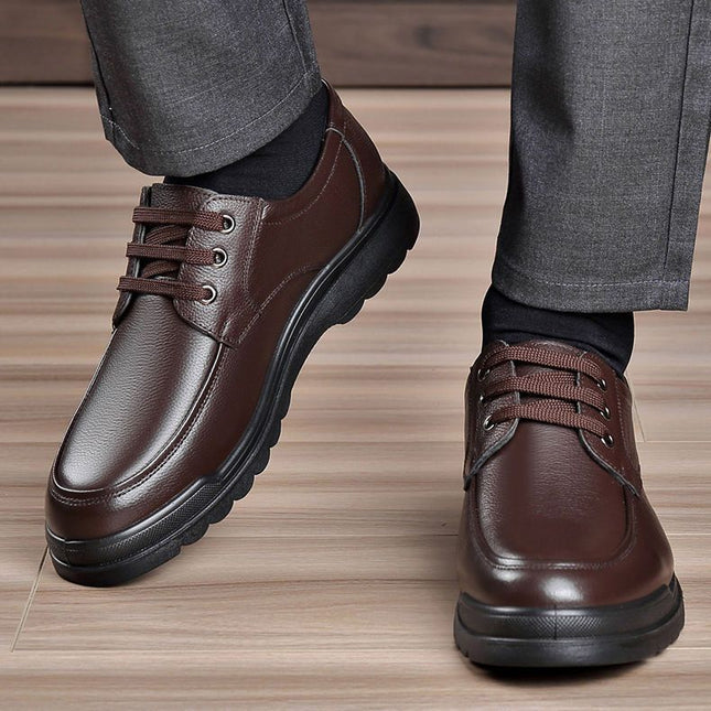 [Genuine leather] special clearance processing broken size leak-picking men's leather shoes high-end deodorant non-slip all-match