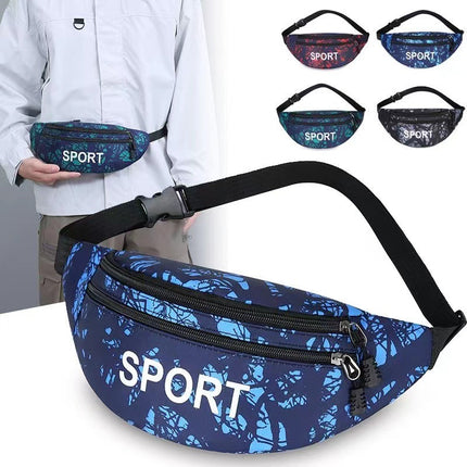 New Waterproof Waist Bag Men's and Women's Large Capacity Wallet Business Cashier Bag Outdoor Sports Running Mobile Phone Bag Chest Bag