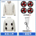 Rice white 12V four fan / S/M