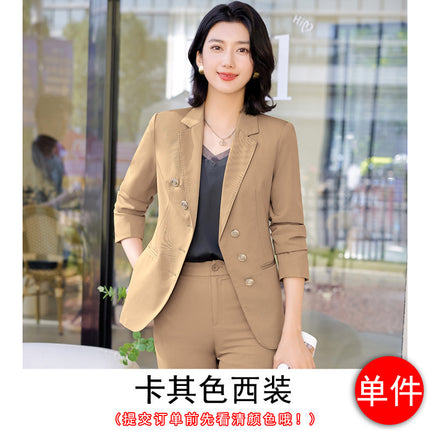 Orange Suit Jacket Women's High-end Fashionable Business Wear Elegant Goddess Fan Dress Western Style Fashionable Small Suit suit