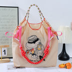 Beige perfume straw hat (excluding shoulder strap) / Medium