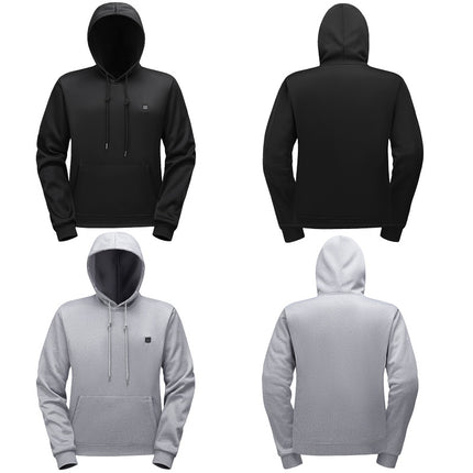 New Cross-Border Winter Smart USB Heated Thermal Sweatshirt Electric Heating Constant Temperature Single Control Five-Zone Hooded Couple Model