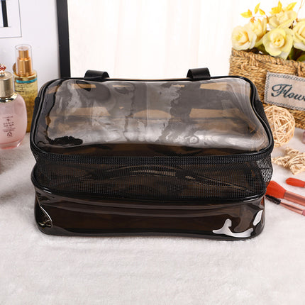 PVC Dry and Wet Separate Toiletry Bag Waterproof Cosmetic Bag Large Capacity Portable Storage Bag Bath Swimming Storage Bag