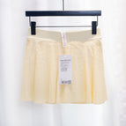Lemon yellow 124 accordion skirt / M/4 code 47.5kg-52.5kg