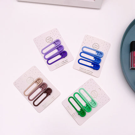 Children's front bangs clip headdress matte gradient hair clip girl heart student side clip hollow cute clip