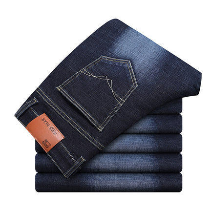 Summer Thin Jeans Men's Loose Straight Middle-aged Spring Middle-aged Men's Clothing Dad's Clothing Men's Casual Pants
