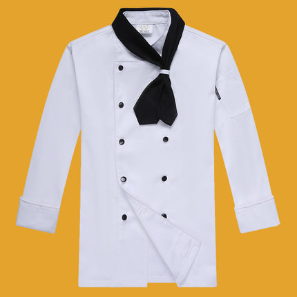 Sun Honglei Same Style Summer Chef Clothes Short-sleeved Breathable Hotel Catering Kitchen Work Clothes Men's and Women's Long-sleeved suit Clothes