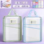 [extra thick 3-layer portable/free label] 2 pieces/blue + green