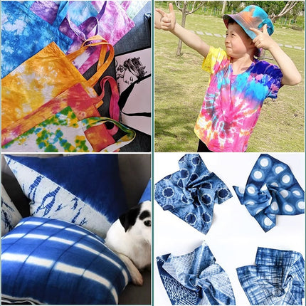 Handmade Tie-Dye Pure Cotton Square Scarf, Hat, Hair Tie, Socks, T-Shirt, Canvas Bag, DIY Materials, Team Building, School Crafts