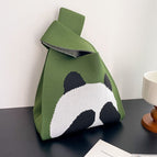 Eye-covering panda-grass green