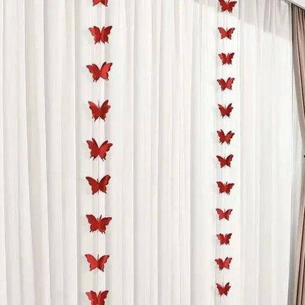 Wedding room layout suit wedding wedding curtain long pull flower bedroom living room photo props butterfly decoration