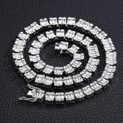 Popular Jewelry Rock Sugar Chain Children's European and American New Zircon Cuban Chain Hip Hop Jewelry Internet Celebrity Same Style Clothing Accessories