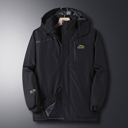 Men's fleece-lined Thickened Winter Men's Warm Cotton-padded Jacket Dad's Winter Coat Windproof Cold-resistant Cotton-padded Jacket for Men