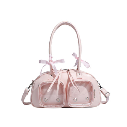 2026 Winter New Bowknot Pillow Bag Single Shoulder Underarm Bag for Women, Small Capacity Anime-Style Ita Bag, Commuter Tote