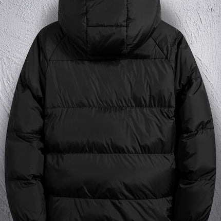 Cross-Border Men's Thickened Cotton Jacket with Hood, Loose Fit, Warm, Versatile, Casual, Cold-Proof Men's Cotton Coat, Trendy Sports Jacket