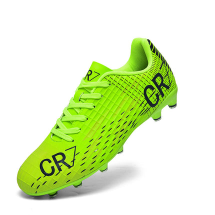 Cross-Border Cr7 Football Shoes Tf Broken Spikes Artificial Turf Ag Spike Leather Football Shoes for Men, Women, Kidsren, Teenagers and Students Training Shoes