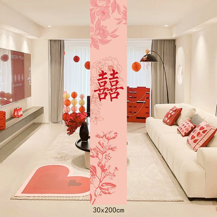 Wedding room layout suit wedding wedding curtain long pull flower bedroom living room photo props butterfly decoration