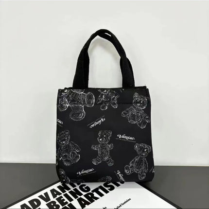 Summer new fashion handbag large capacity cartoon animation printing shoulder bag office workers lunch box bag wholesale