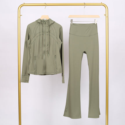 Lulu Df Stand-Up Collar Jacket Short Coat Tight-Fitting Stand-Up Collar Stretch Jacket with Gold Zipper Fitness Yoga Wear