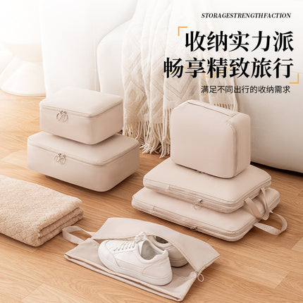Travel Compression Memory Cloth 6-piece Storage Bag suit Luggage Portable Clothes Compression Bag Waterproof Storage Bag