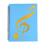 Blue music sheet clip with notes / 30 pages (can fit 60 sheets of paper)
