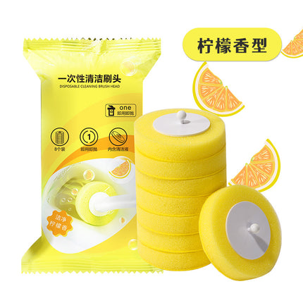 Cream style disposable toilet brush suit disposable disposable replacement brush head toilet cleaning brush decontamination household toilet brush