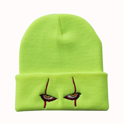 Pennywise scary eyes horror clown eyes knitted hat warm pullover hip hop hat woolen hat